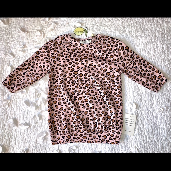 Lil’ Lemons Pink Leopard Print Dress - Picture 1 of 3